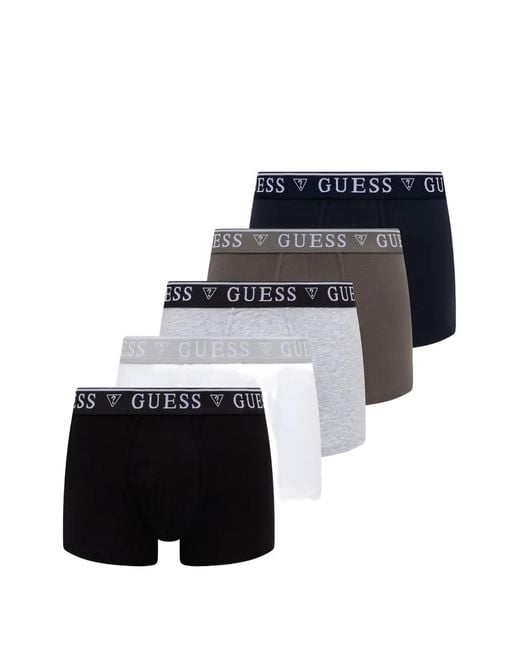 Guess Multicolor Logo-Waistband Boxers (Set Of 5) for men