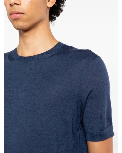 Tom Ford Blue Fine-Guage Short-Sleeve T-Shirt for men