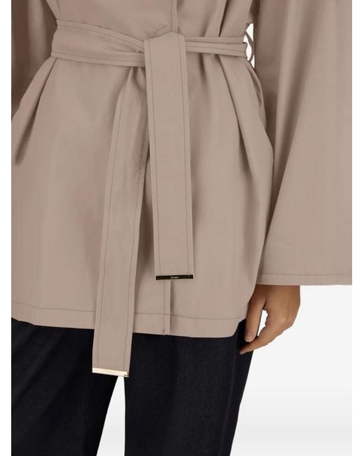 Herno Natural Double-Breasted Belt Raincoat