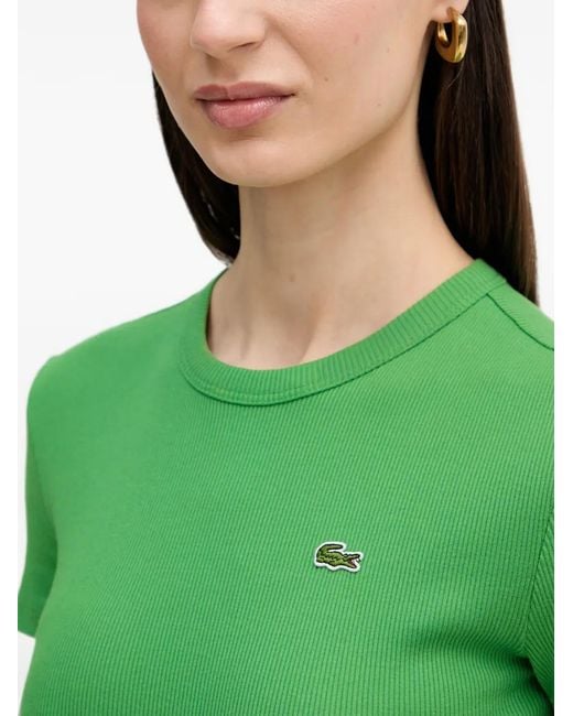 Lacoste Green Logo-Patch T-Shirt