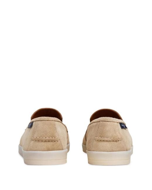 Hackett White Martins Suede Loafers for men