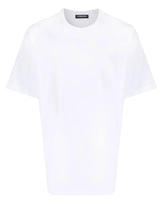 CoSTUME NATIONAL White Logo Print Short Sleeve T-Shirt for men