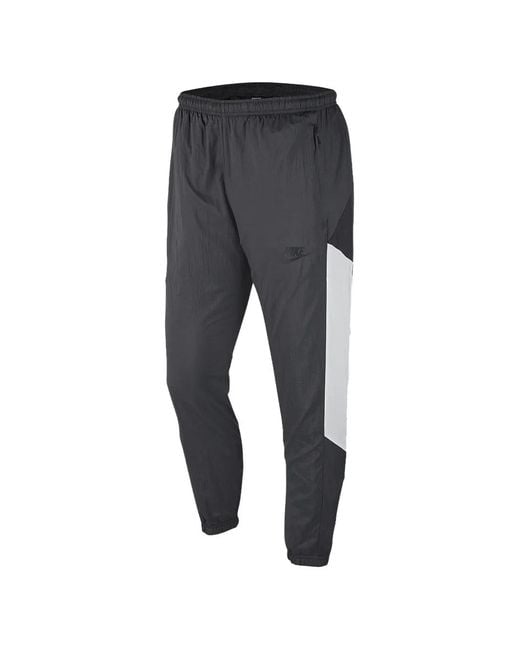 Nike Gray Logo-Print Colour-Block Track Pants for men