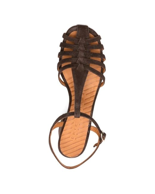 Chie Mihara Brown Mustel Caged Sandals