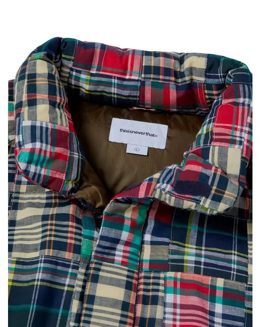 Thisisneverthat Blue Patchwork-Design Jacket for men