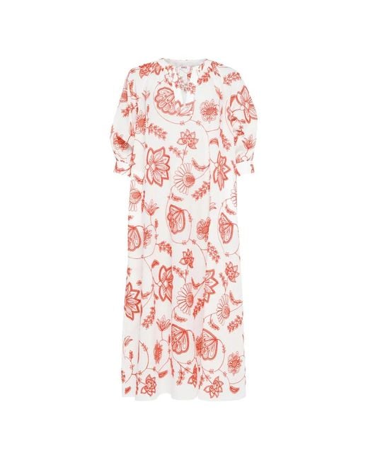 Eres White Floral-Print Dress
