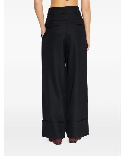 Fendi Black Poudre Wool Trousers
