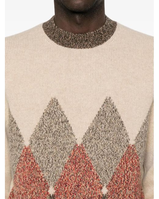 Ballantyne Multicolor Argyle-Knit Jumper for men