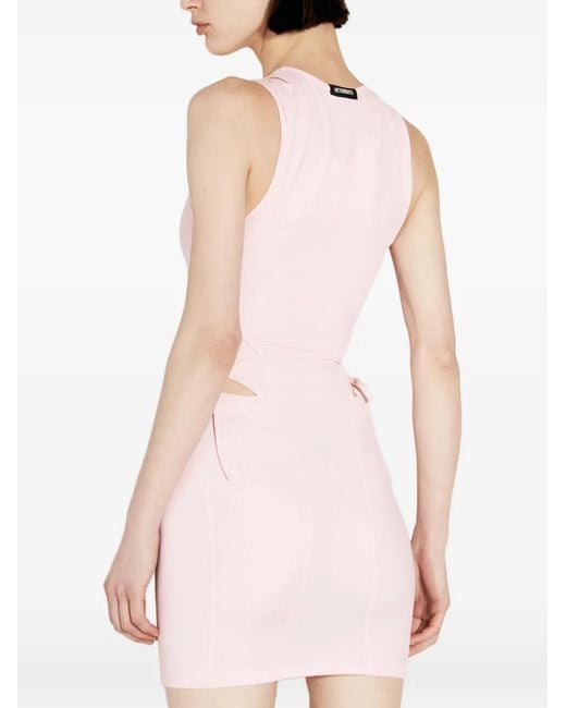 Vetements Pink Cut-Out Mini Dress