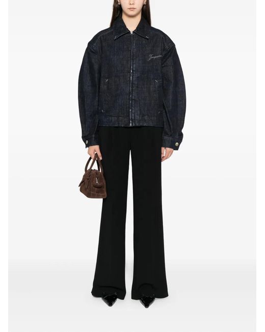 Jacquemus Blue Logo Denim Jacket