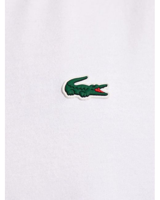 Lacoste White X Rolland Garros Crew-neck T-shirt for men