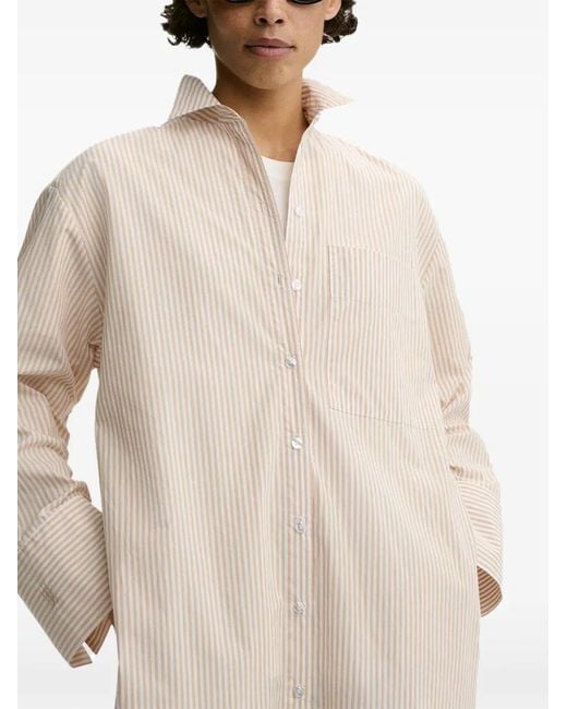 By Malene Birger White Perroti Striped Shirt Dress