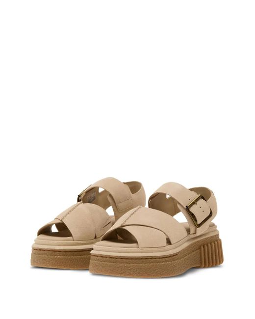 Clarks Natural Buckle-Fastening Sandals