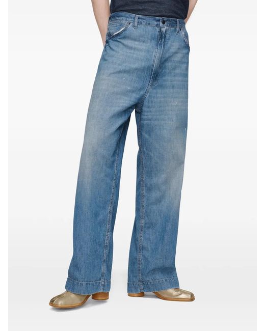 Maison Margiela Blue Wide-Leg Jeans for men