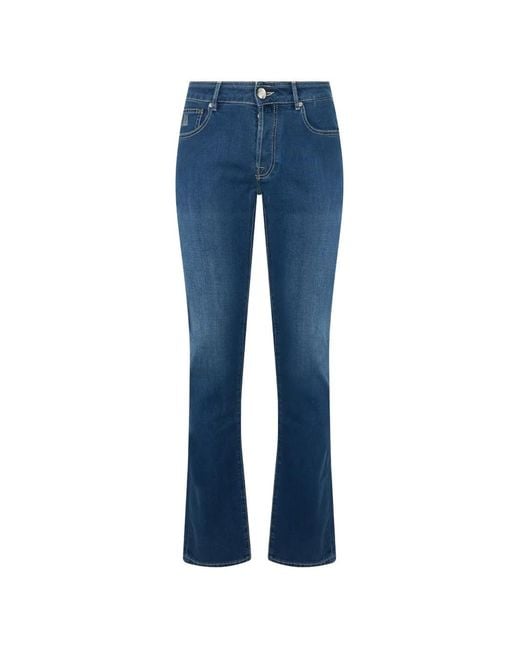 Moorer Blue Flared-Cut Jeans for men