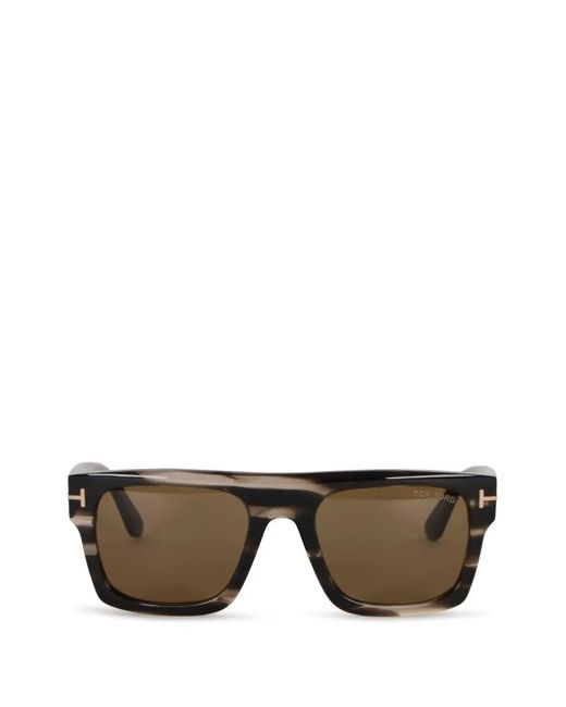 Tom Ford Gray Square-Frame Sunglasses for men