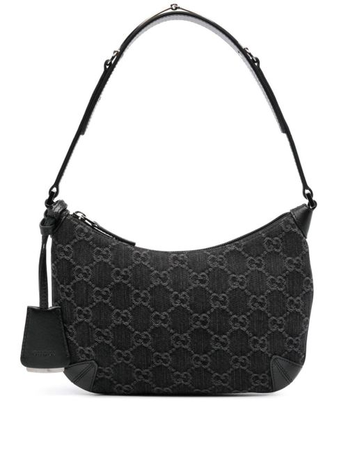 Gucci Black Small Horsebit Shoulder Bag - Women's - Fabric