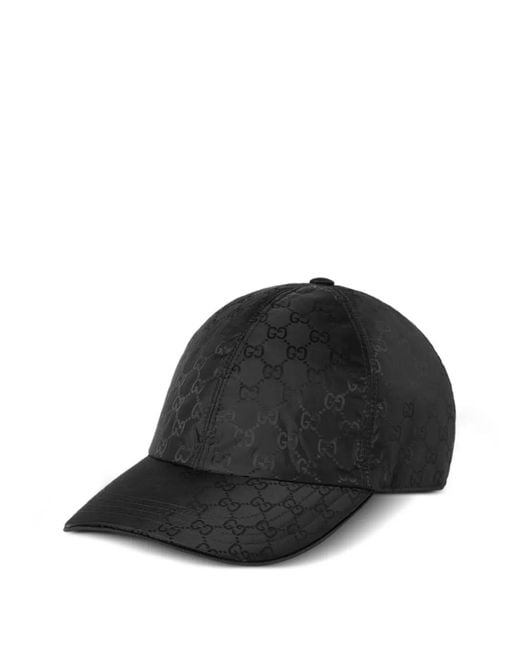 Gucci Black Gg Monogram Baseball Hat