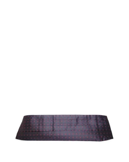 Dolce & Gabbana Purple Polka-Dot Pleated Cummerbund for men
