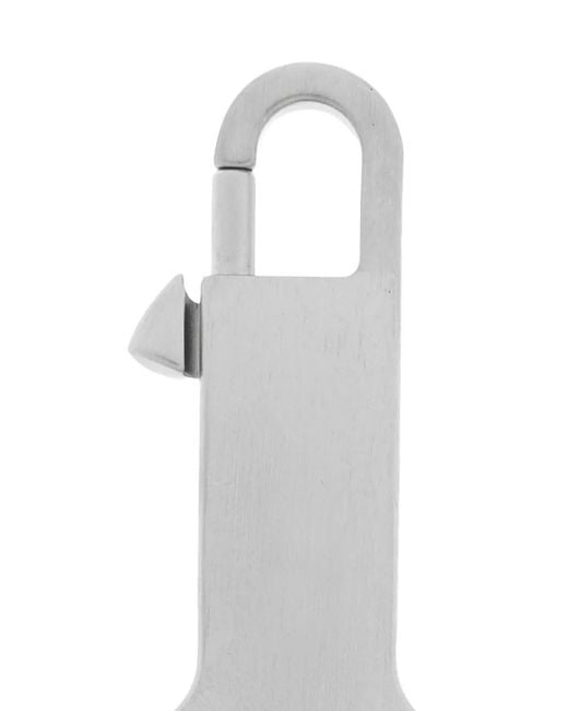 Rick Owens White Brushed Keyring