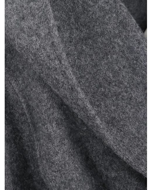 Max Mara Gray Hooded Belted Coat