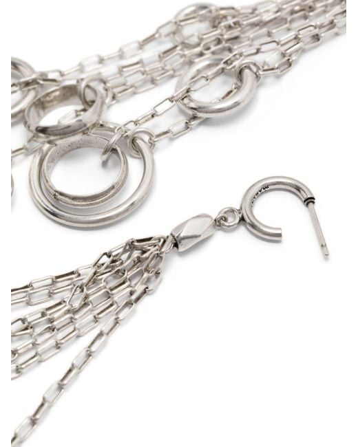 Isabel Marant White Ring-embellished Dangle Earrings