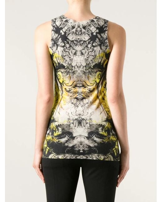 Roberto Cavalli Black Printed Tank Top