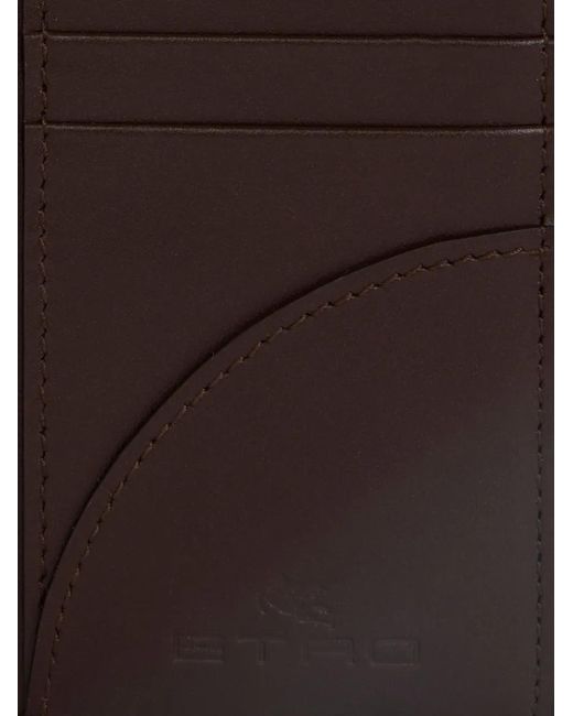Etro Brown Arnica Document And Card Holder for men