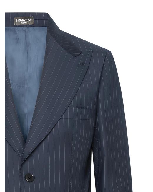 Franzese Collection Blue Bugatti Suit for men
