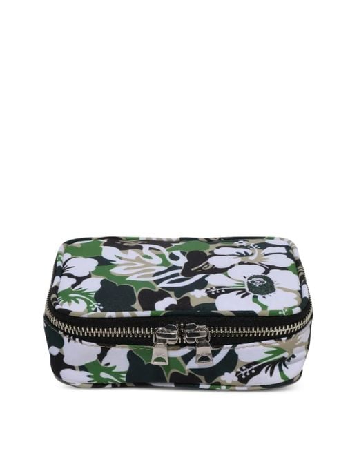 A Bathing Ape White Hibiscus-Print Washbag for men