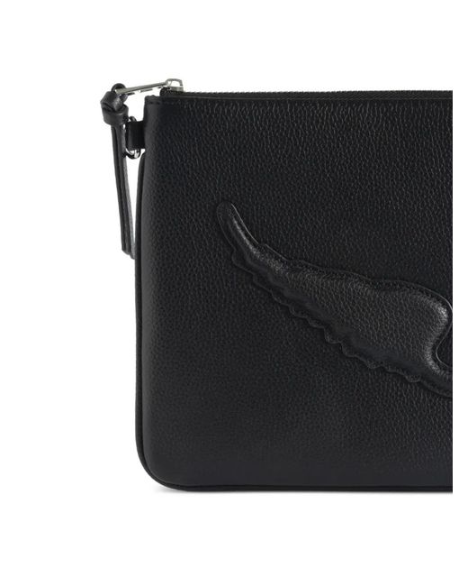 Zadig & Voltaire Black Angel Pouch Grained Leather
