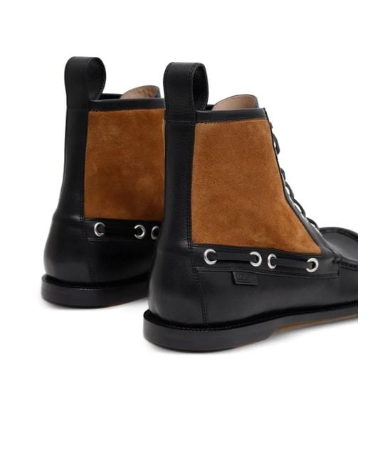 Loewe Brown Campo Lace-Up Boots for men