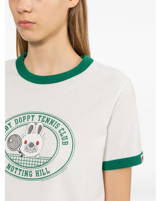 AAPE BY A BATHING AP Blue Graphic-Print Crew Neck T-Shirt