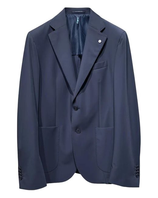 L.b.m. 1911 Blue Single-Breasted Blazer for men
