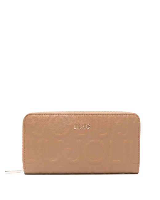 Liu Jo Natural Embossed Zip Around Wallet