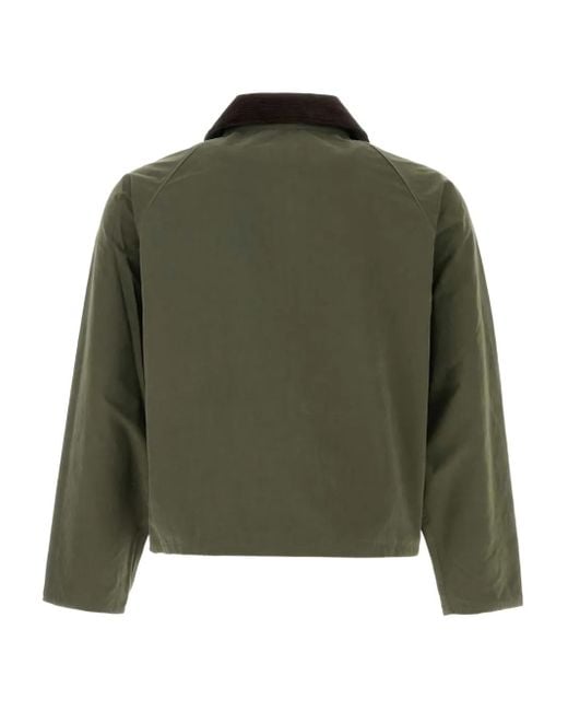 Barbour Green Press-Fastening Jacket for men