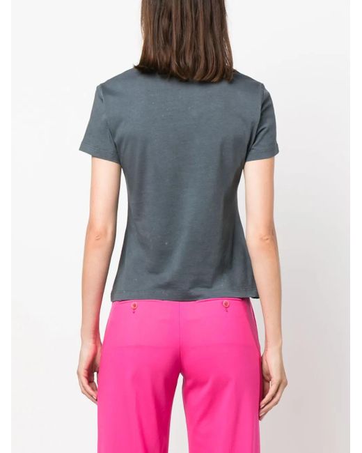 Blumarine Black Washed Cotton T-Shirt