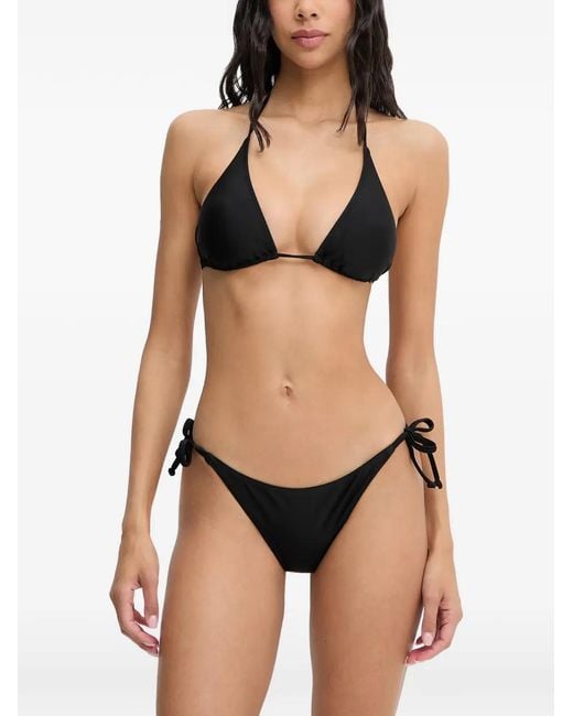 Bikini Triangular Con Lazo Lateral Bogner Fire + Ice de color Black