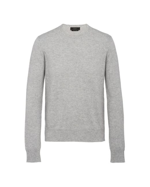 Prada Gray Cashmere Sweater for men