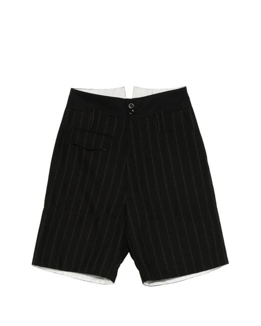 NAMACHEKO Black Short À Fines Rayures for men