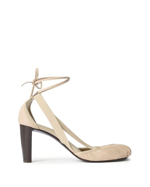 Lemaire White 80Mm Pedille Heeled Ballerinas