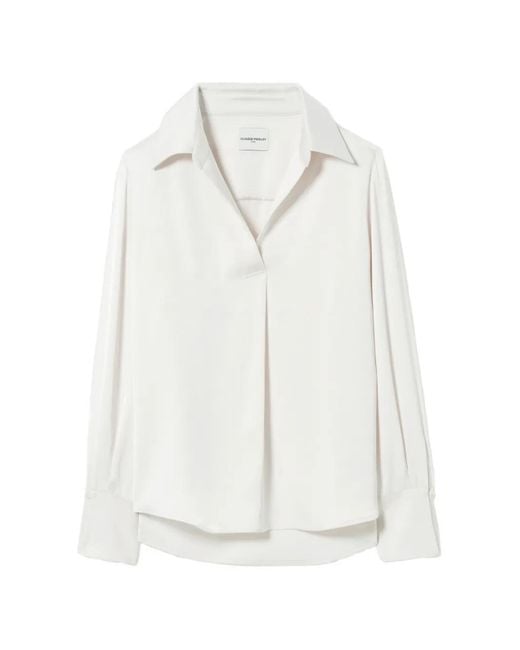 Claudie Pierlot Pink Collared Flowy Blouse