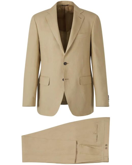 メンズ Canali リネンスーツ Natural