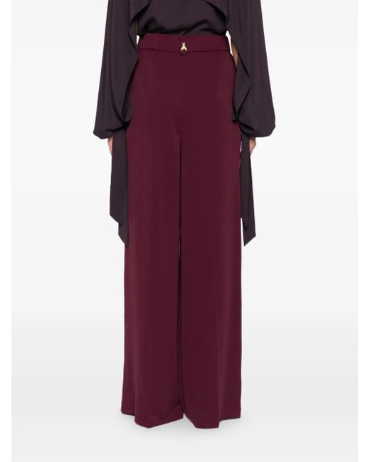 Patrizia Pepe Purple Elastic-Waist Trousers
