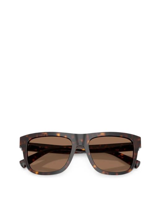 Dolce & Gabbana Brown Tortoiseshell-Effect Square-Frame Sunglasses