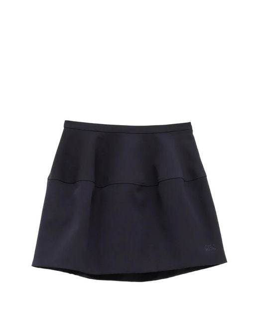 Loewe Blue Balloon Anagram-Embroidered Flared Mini Skirt