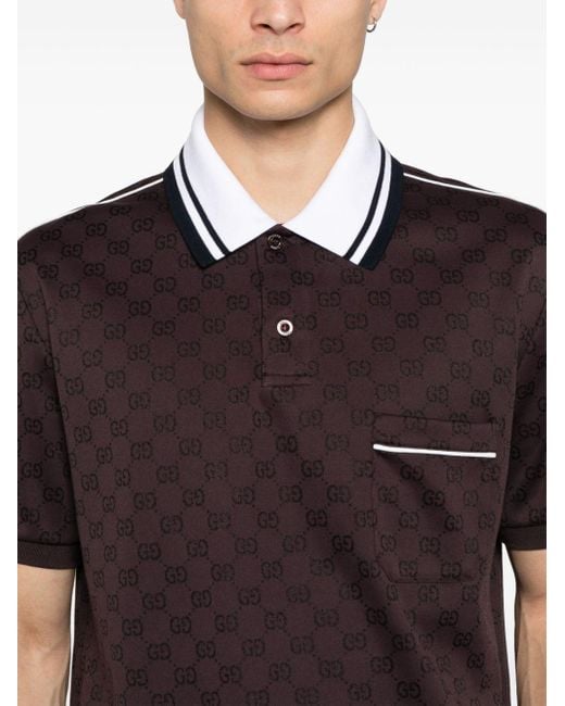 Gucci Red Gg Polo Shirt for men