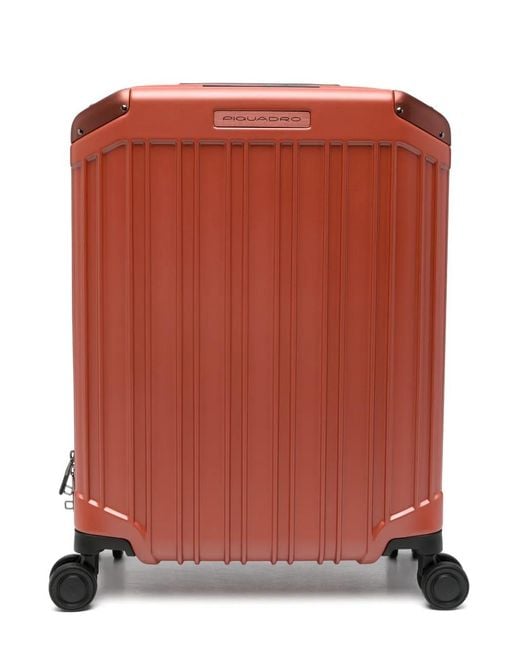Piquadro Orange Logo-Detail Suitcase for men