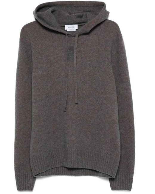 メンズ Alexander McQueen スカルエンブロイダリー パーカー Gray