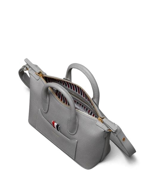 Thom Browne レザー トートバッグ Gray